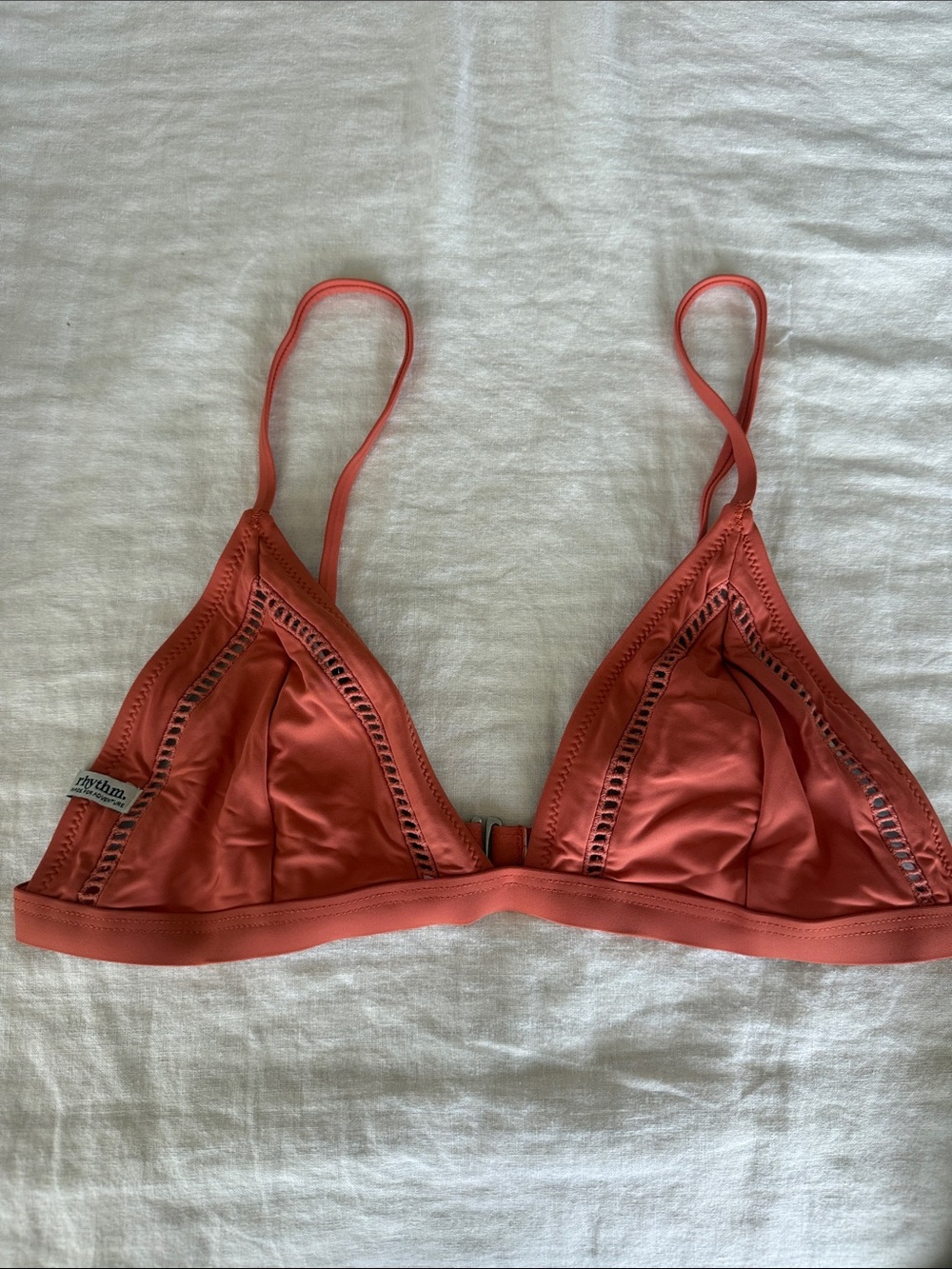 Rhythm. Coral Triangle Bralette - Coral/Salmon